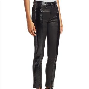 Rag & Bone Evelyn Black Leather Pants 27 new!